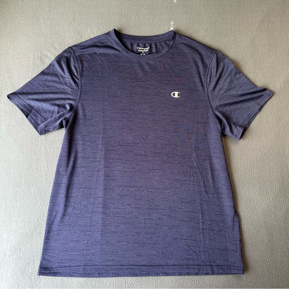Champion Performance Short Sleeve Shirt Men Size L Activewear T-shirt - Blue